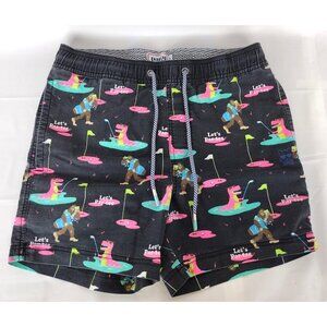Party Pants Tee Rex Sasquatch Let's Par-tee Swim Trunks Size Small